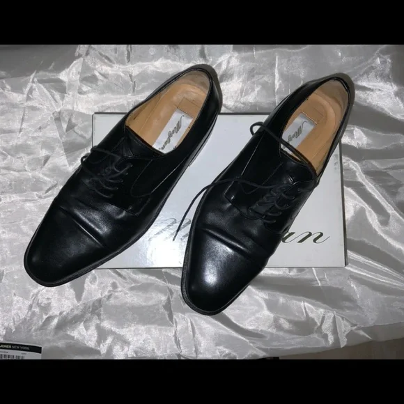 Mezlan men’s gently used dress shoes Mezlan San Juan Mens 10 M Dress shoes Black Leather Weave  main image 3